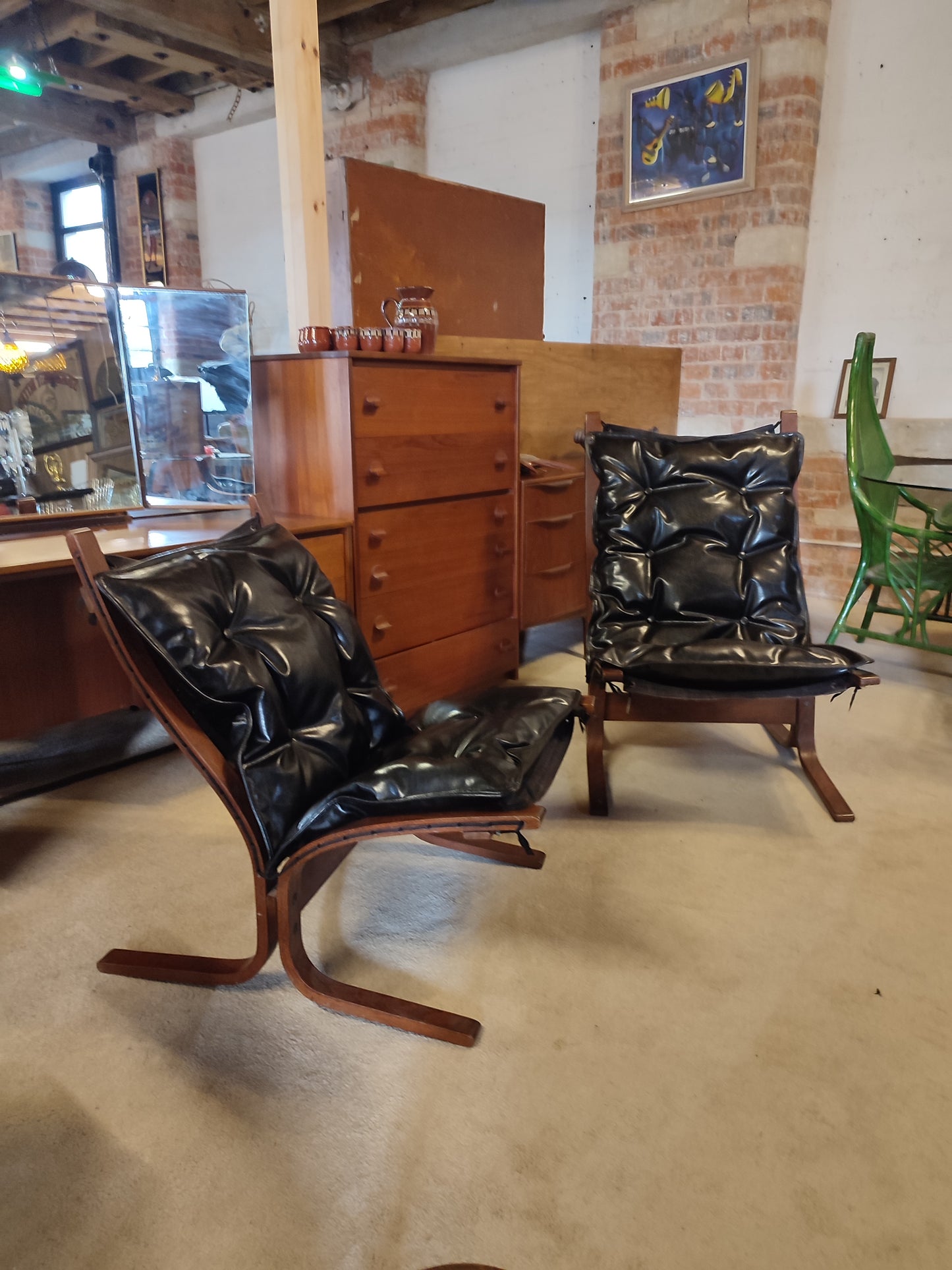 Pair of vintage "Siesta" armchairs by Ingmar Relling for Westnofa