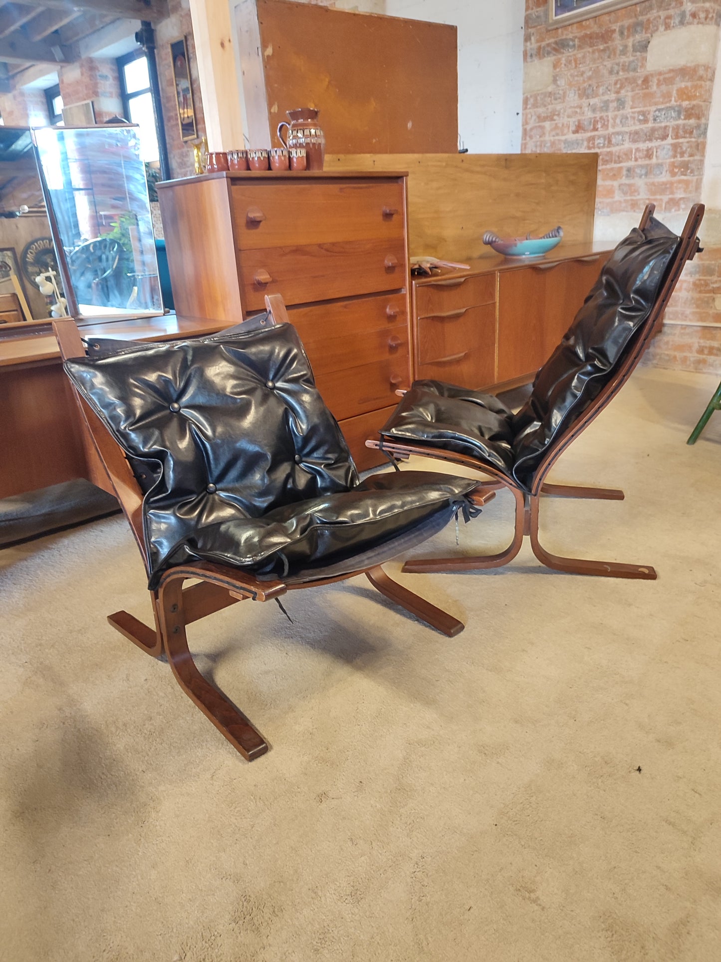 Pair of vintage "Siesta" armchairs by Ingmar Relling for Westnofa