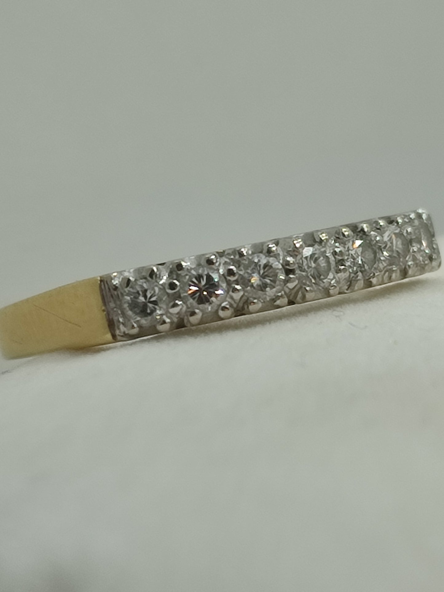 Stunning Seven Stone Half Hoop Eternity Ring