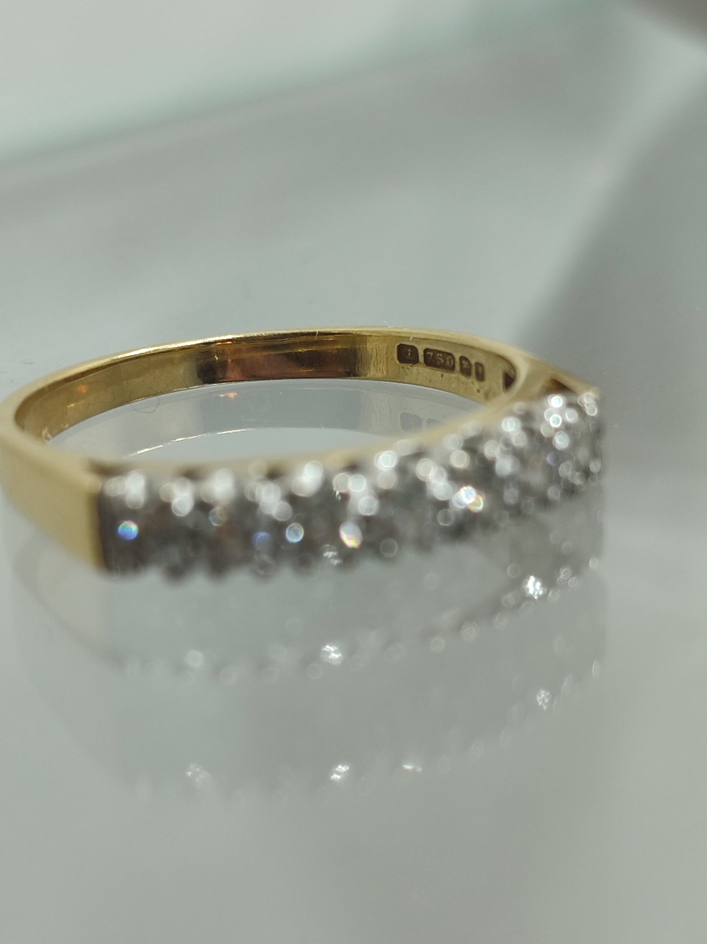 Stunning Seven Stone Half Hoop Eternity Ring