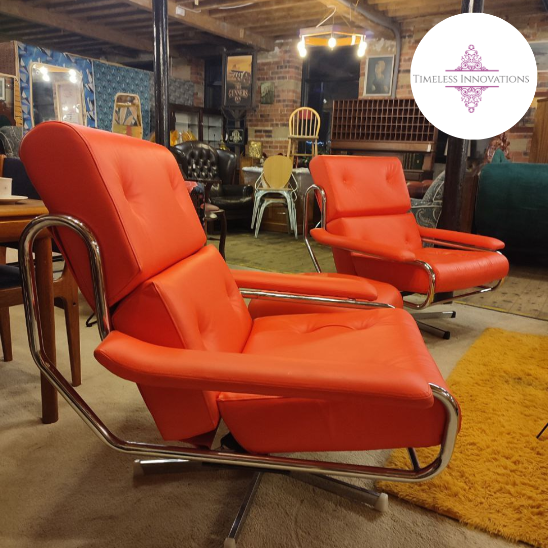 Mid Century Lounge Chair Footstool by Time Bates for Pieff