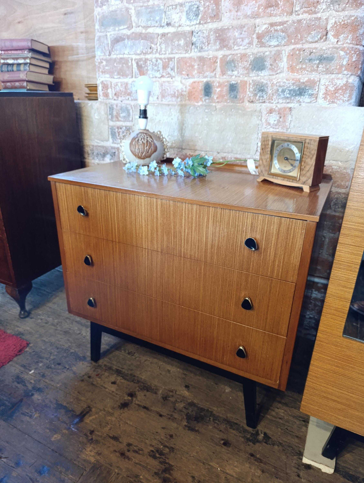 Austinsuite Teak Chest of Drawers with Teardrop Handles, 1960s — photograph 7