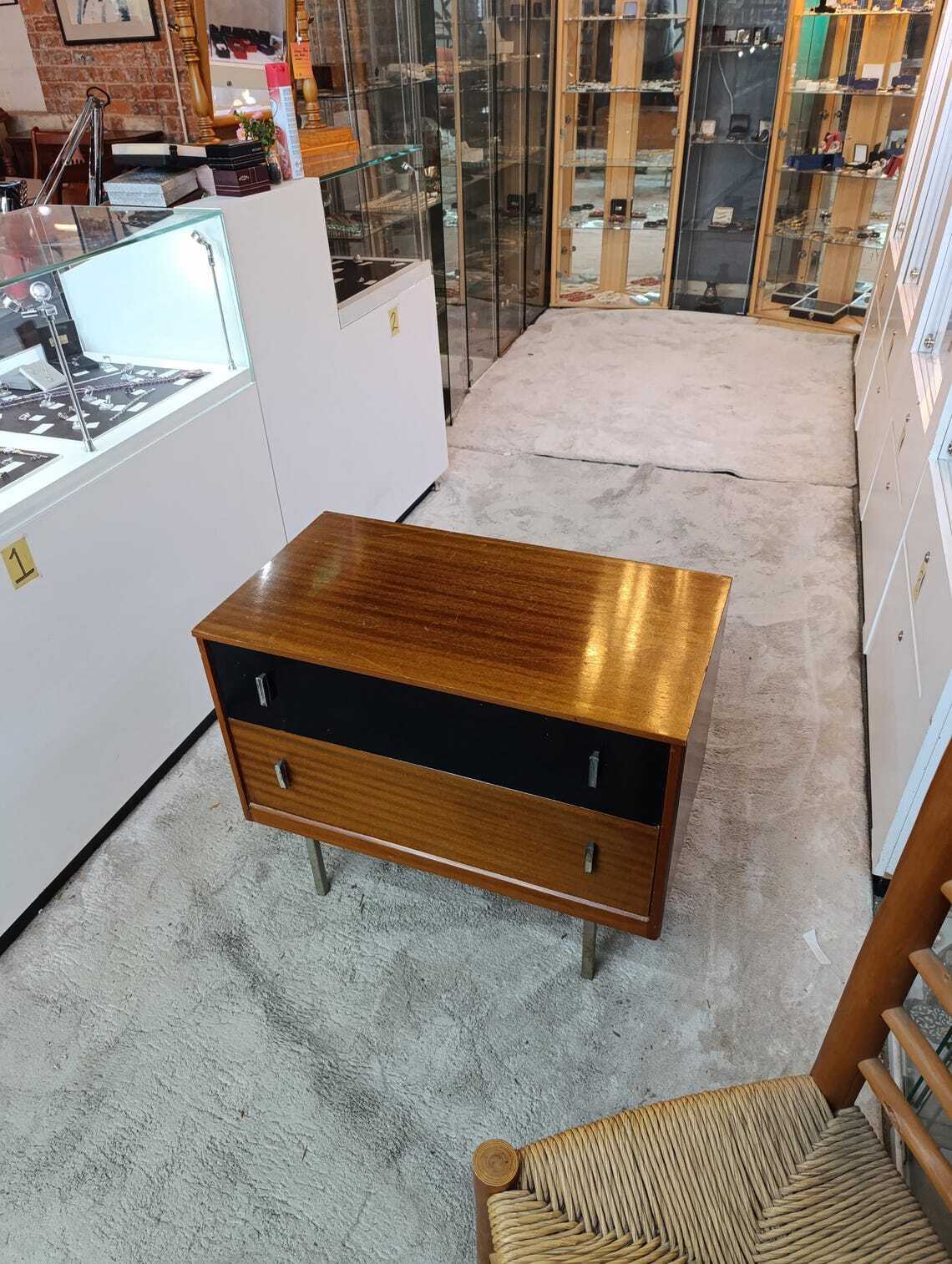 Lebus Teak and Ebonised Two-Drawer Chest, early 1960s — photograph 10