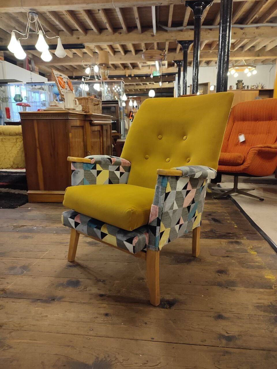 Retro Mid Century Lounge Chair With Eye Popping Flair (New Upholstery)