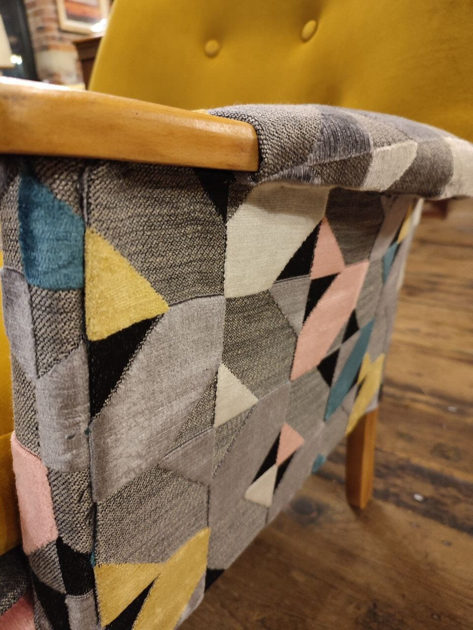 Retro Mid Century Lounge Chair With Eye Popping Flair (New Upholstery)