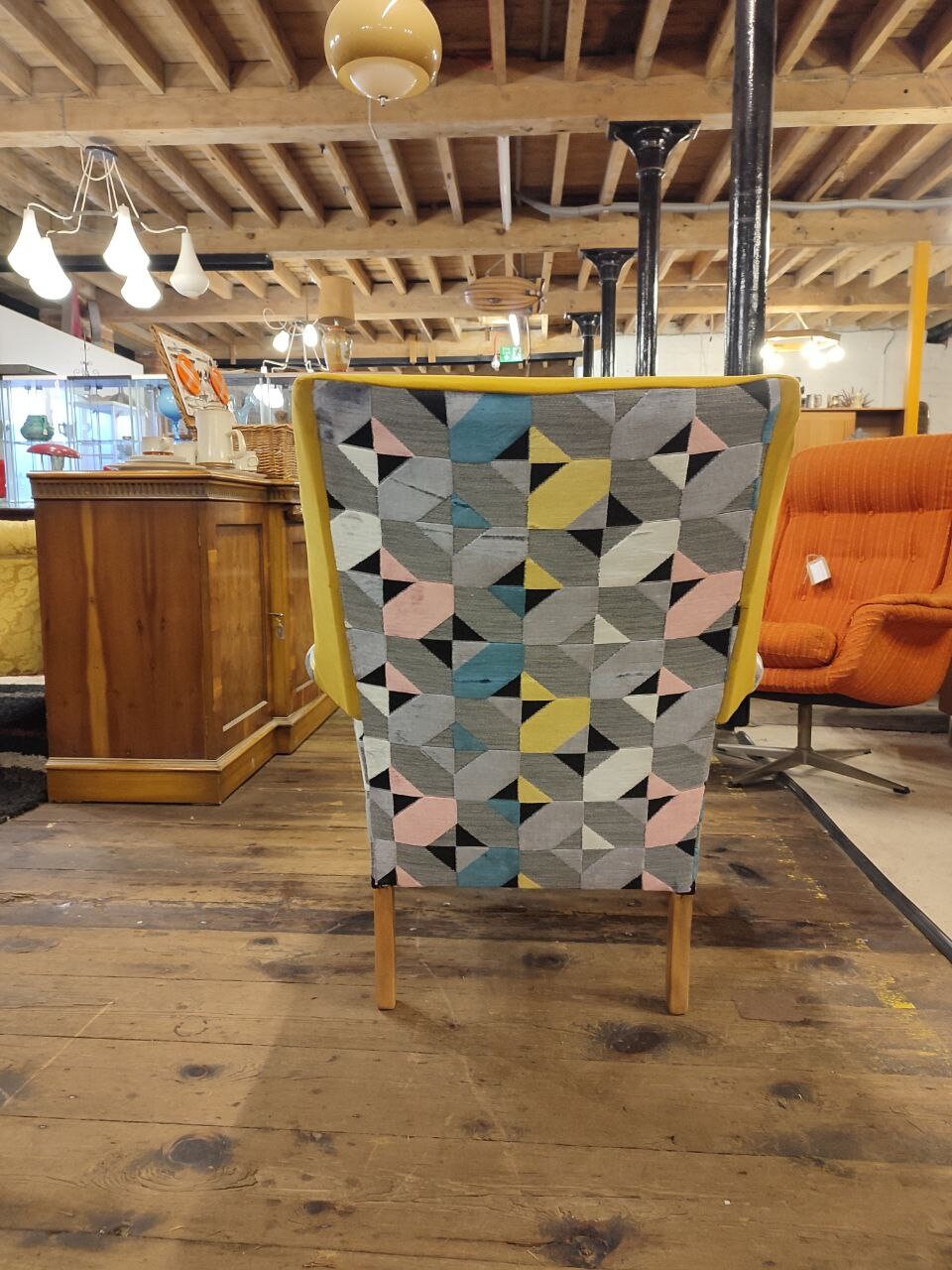 Retro Mid Century Lounge Chair With Eye Popping Flair (New Upholstery)