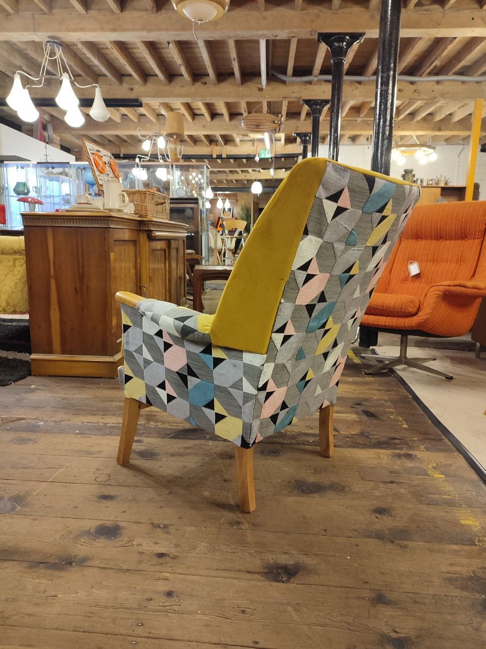 Retro Mid Century Lounge Chair With Eye Popping Flair (New Upholstery)
