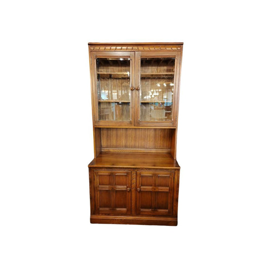 Ercol Mural Display Cabinet in Golden Dawn Finish – Traditional Elegance with Generous Storage