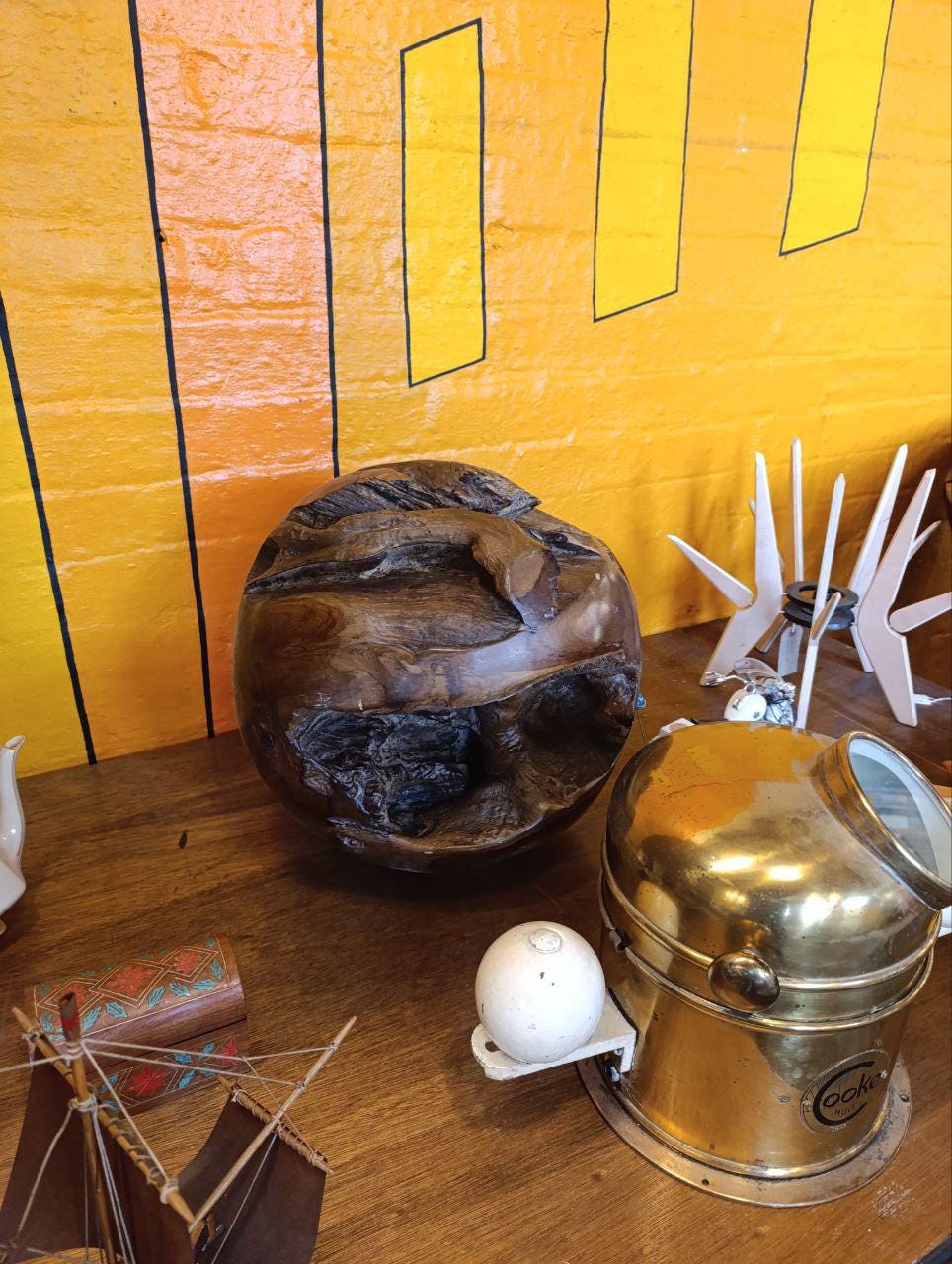 Dynamic Retro Teak Root Ball – Sculptured Natural Art Piece