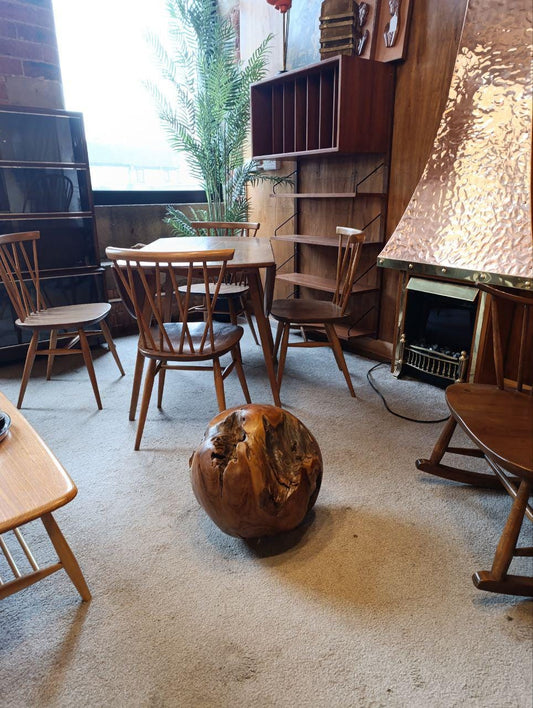 Dynamic Retro Teak Root Ball – Sculptured Natural Art Piece