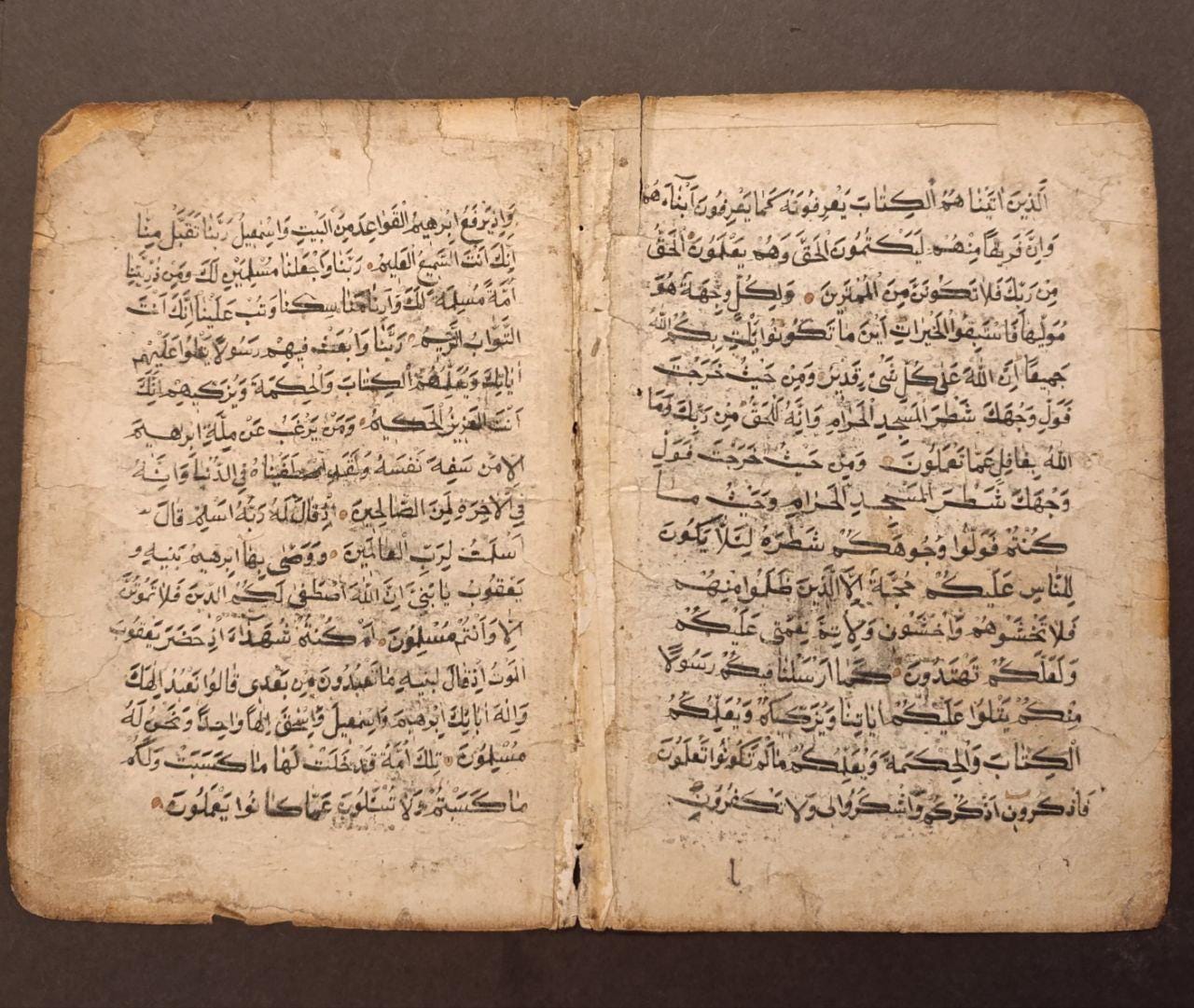 Striking 19th Century Quran Pages from India, Bihari Script