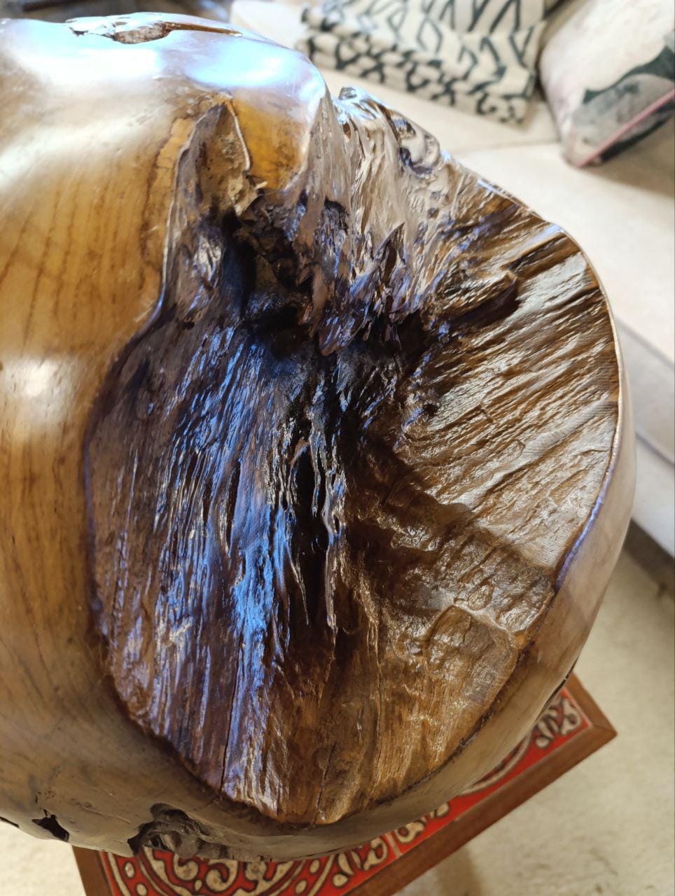 Dynamic Retro Teak Root Ball – Sculptured Natural Art Piece