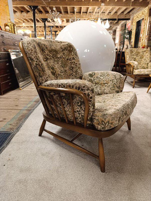 1960s Ercol Jubilee Armchair with Custom Upholstery