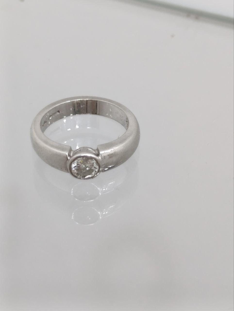 Substantial Platinum Diamond Solitaire Ring - 0.66ct - Size M