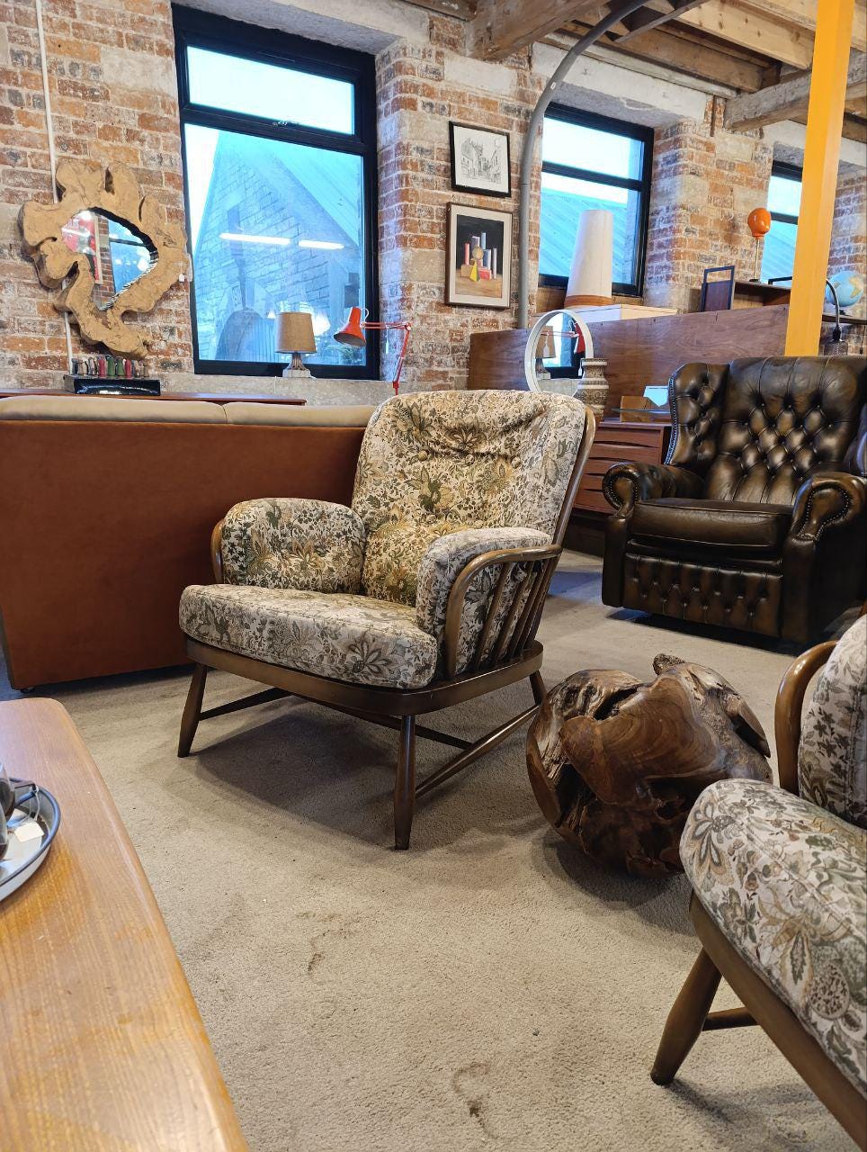 1960s Ercol Jubilee Armchair with Custom Upholstery