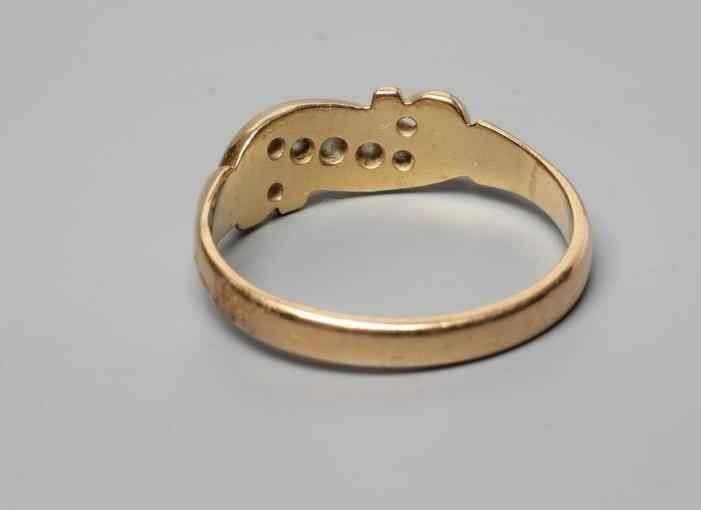 Very Stylish Late Victorian Diamond Ring with Rose Cut Stones