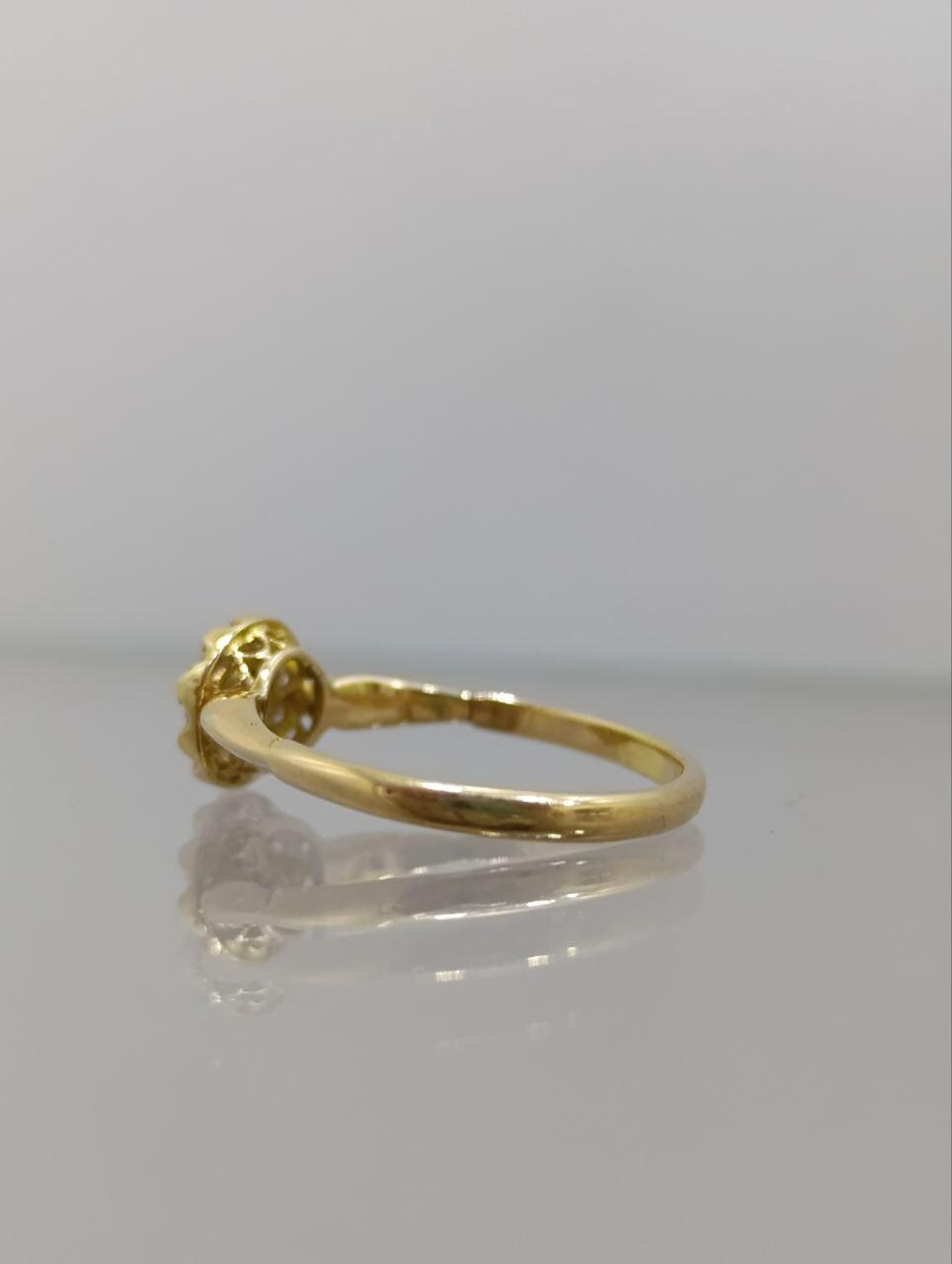 Beautiful Edwardian Diamond Cluster Ring - 18ct Gold - Size P