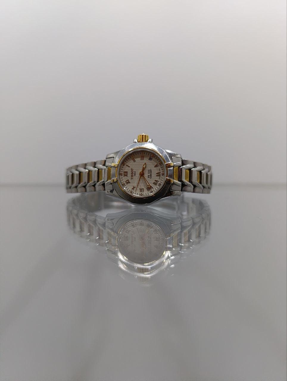 Vintage Tissot PR 100 Unisex Watch - Two-Tone - 36mm