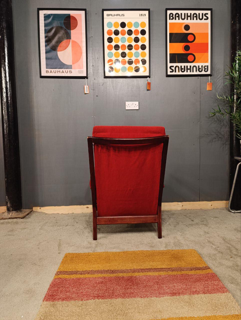 Vintage Cintique High-Backed Lounge Chair - New Upholstery Included