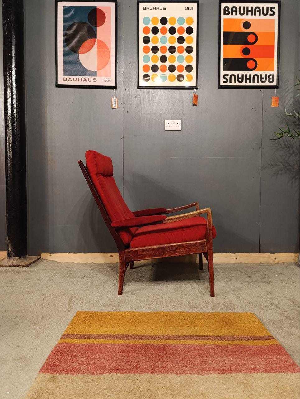 Vintage Cintique High-Backed Lounge Chair - New Upholstery Included