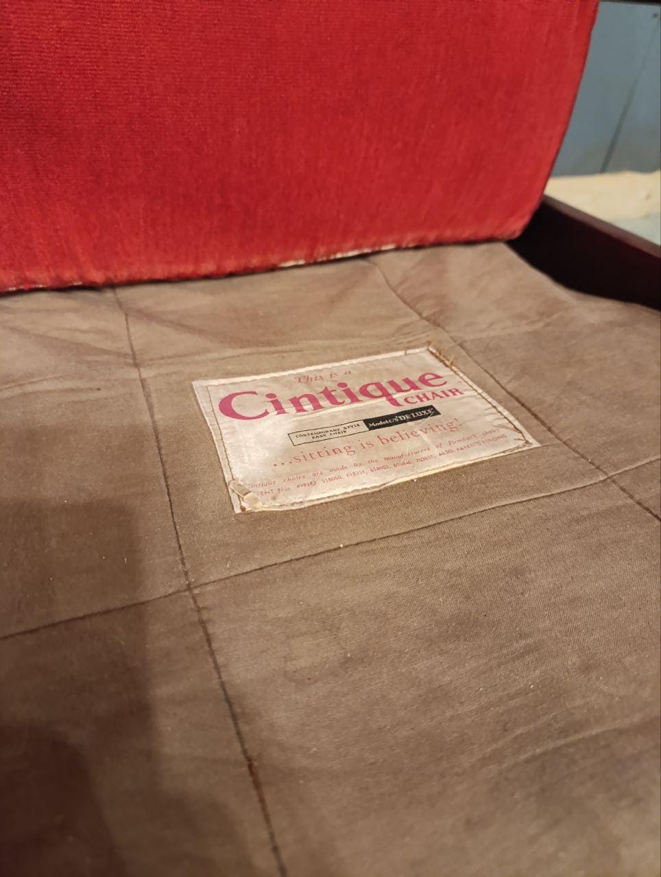 Vintage Cintique High-Backed Lounge Chair - New Upholstery Included