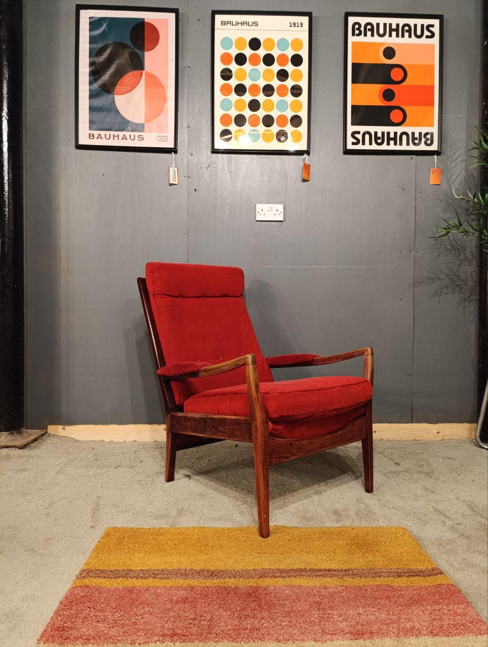 Vintage Cintique High-Backed Lounge Chair - New Upholstery Included