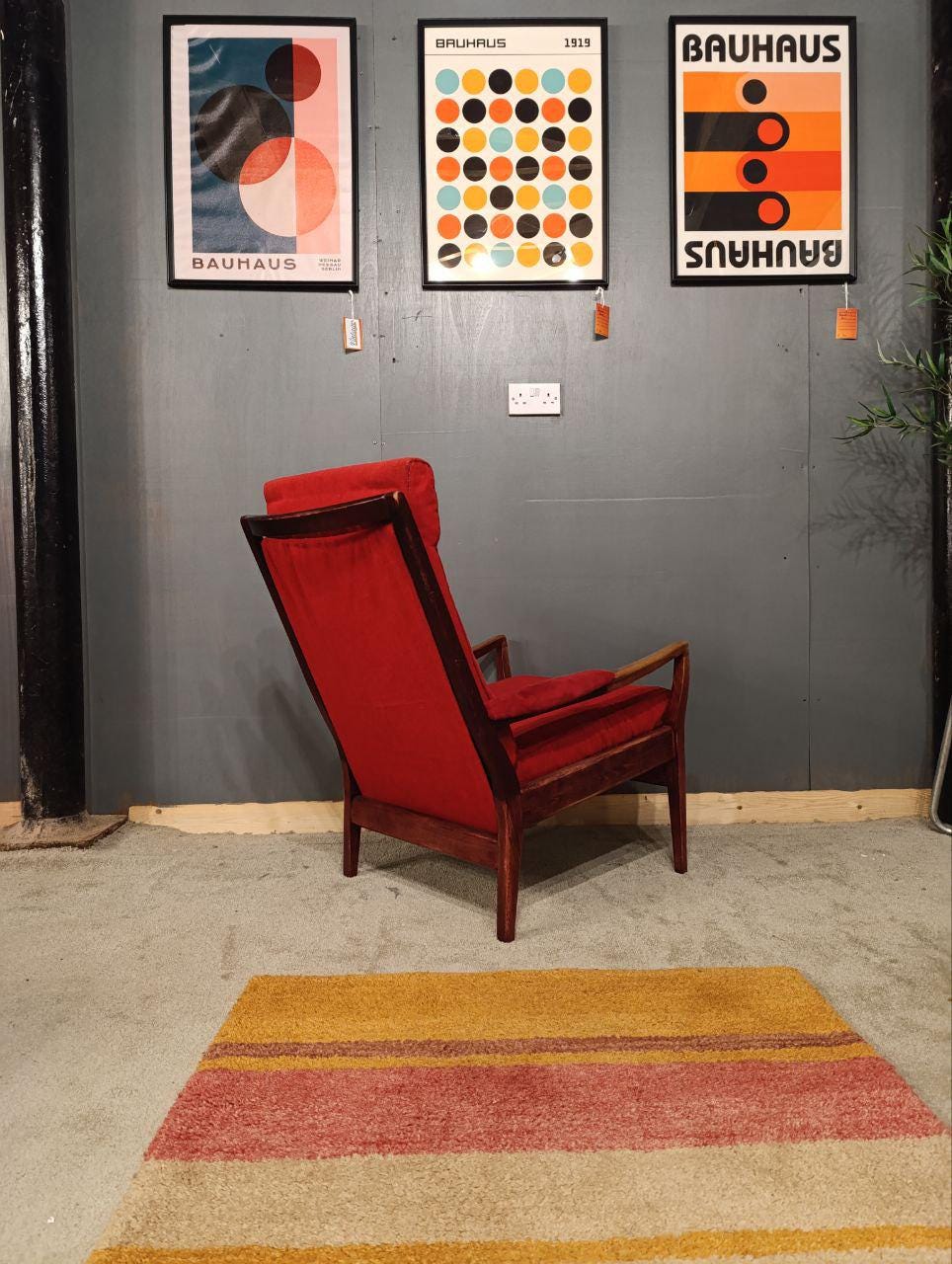 Vintage Cintique High-Backed Lounge Chair - New Upholstery Included