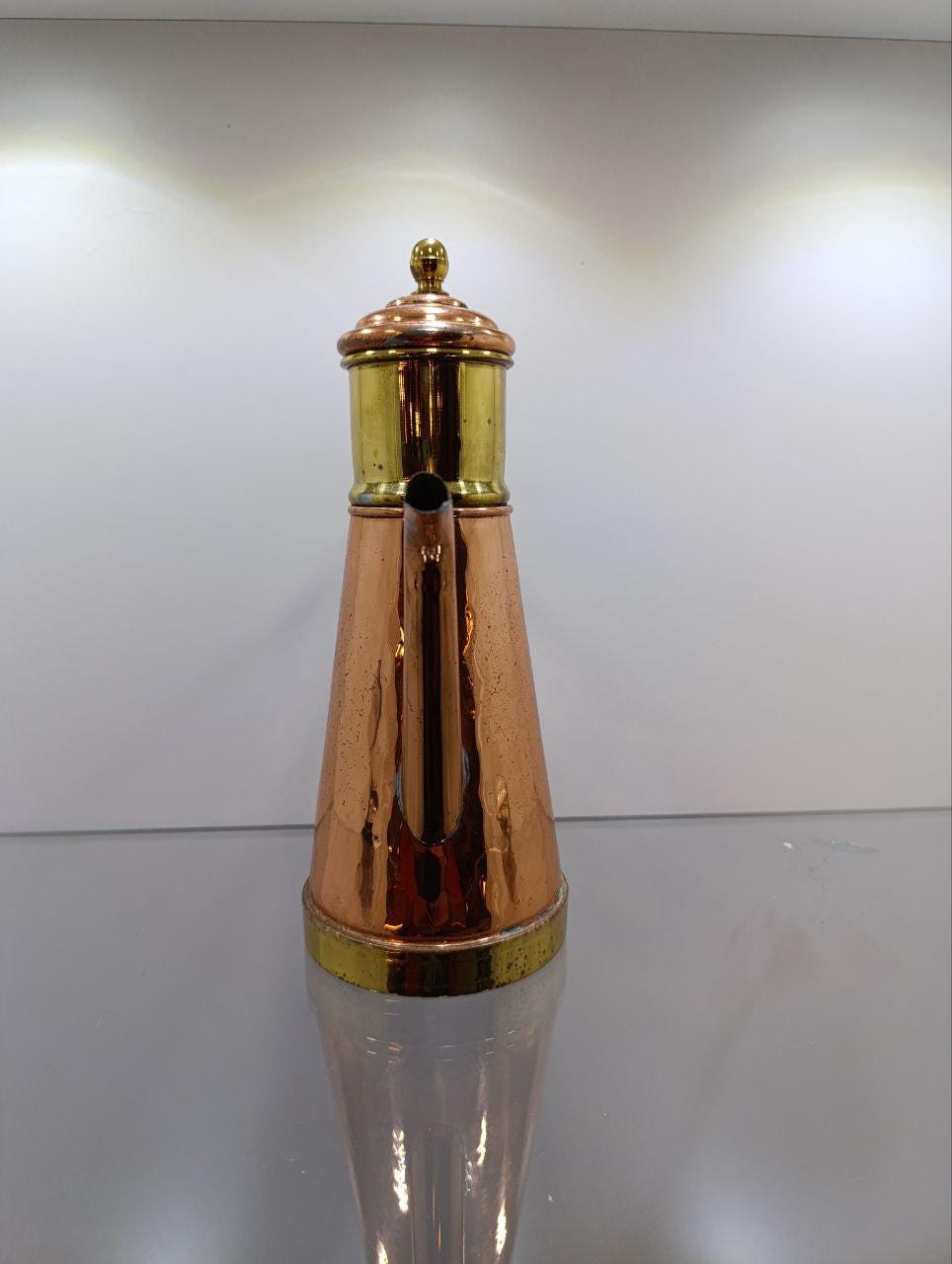Vintage Brass & Copper Coffee Percolator - Made in Belgium