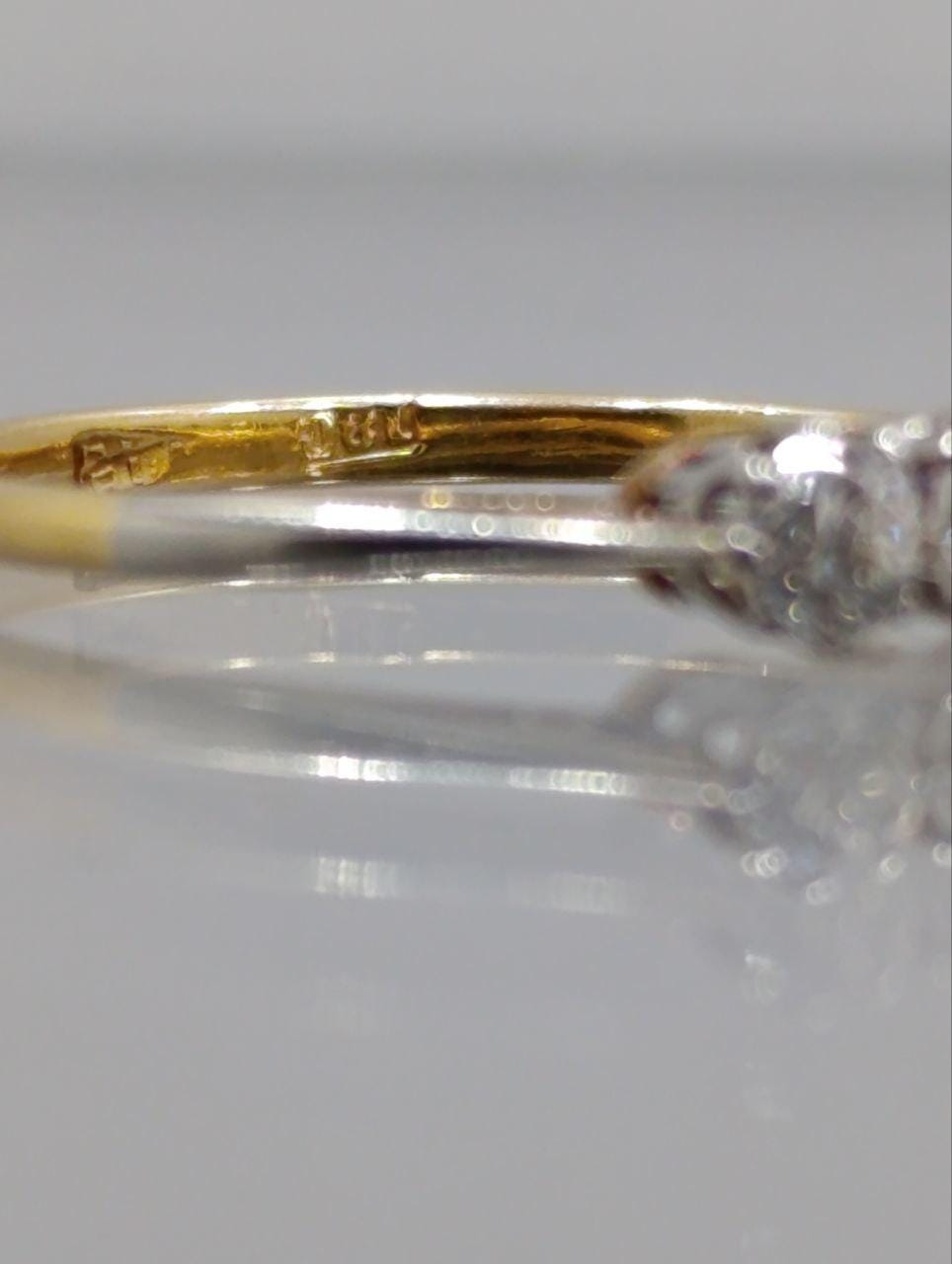 18ct Yellow Gold Diamond Trilogy Ring - 0.50ct - Size Q