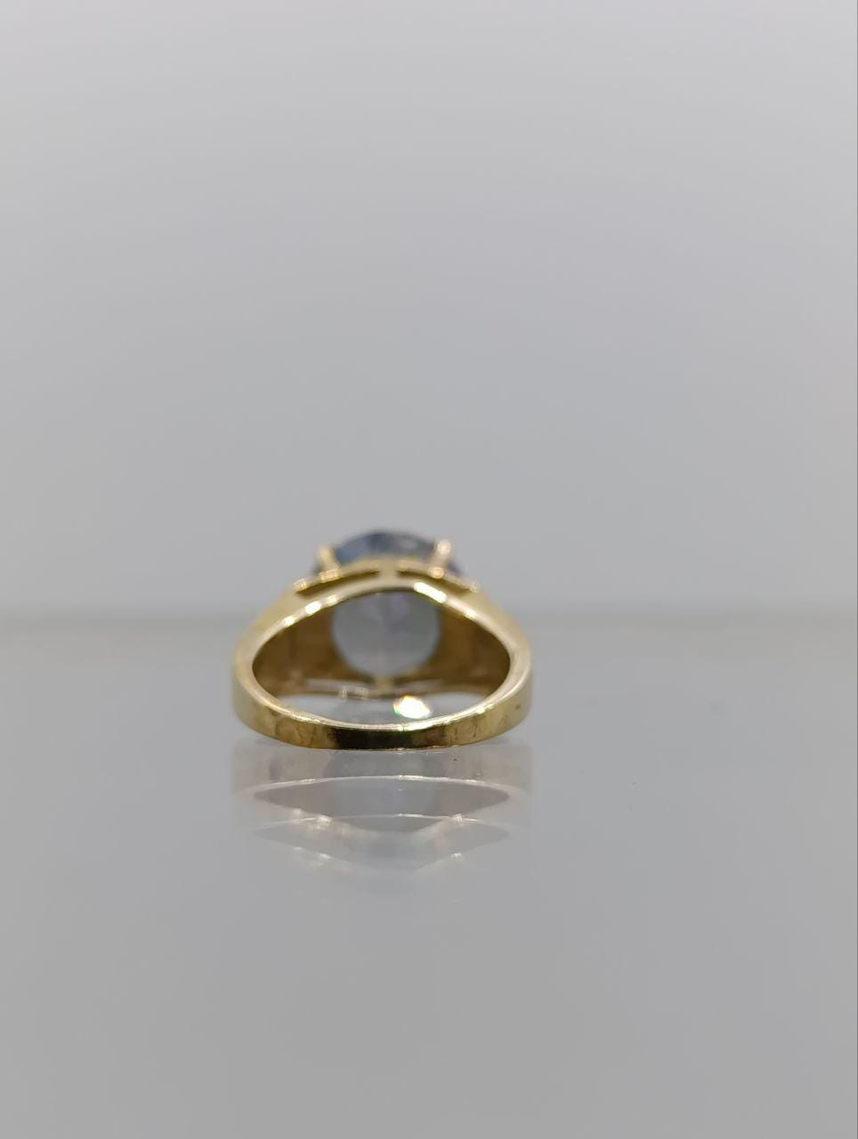 Substantial 9ct Gold Amethyst Ring - Size K