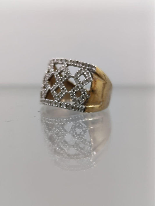 Dazzling 9ct Gold Diamond Cluster Ring - 0.5ct - Size P