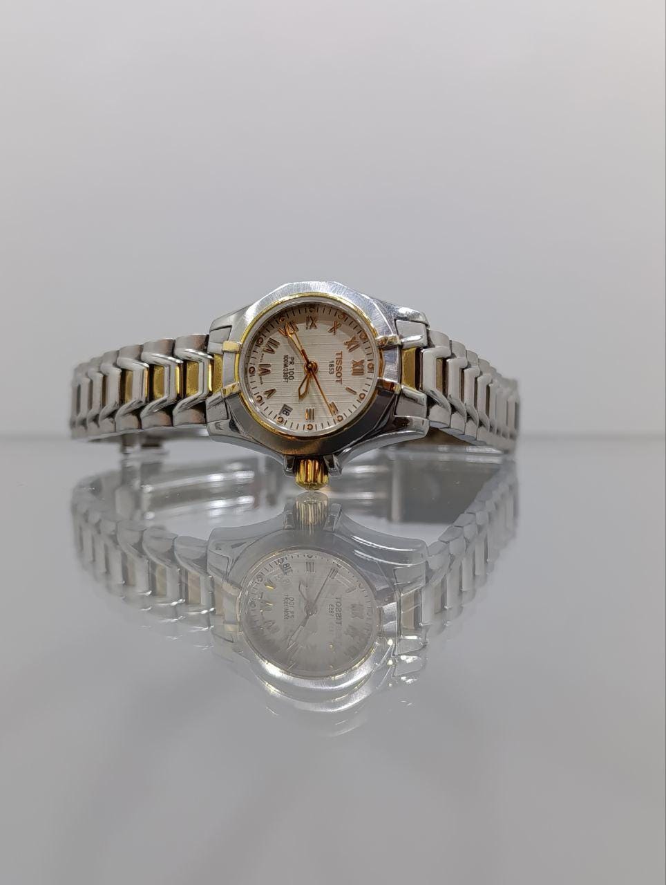 Vintage Tissot PR 100 Unisex Watch - Two-Tone - 36mm