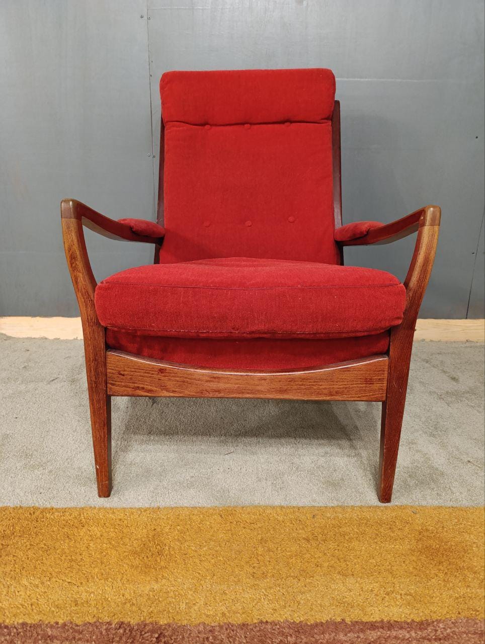 Vintage Cintique High-Backed Lounge Chair - New Upholstery Included