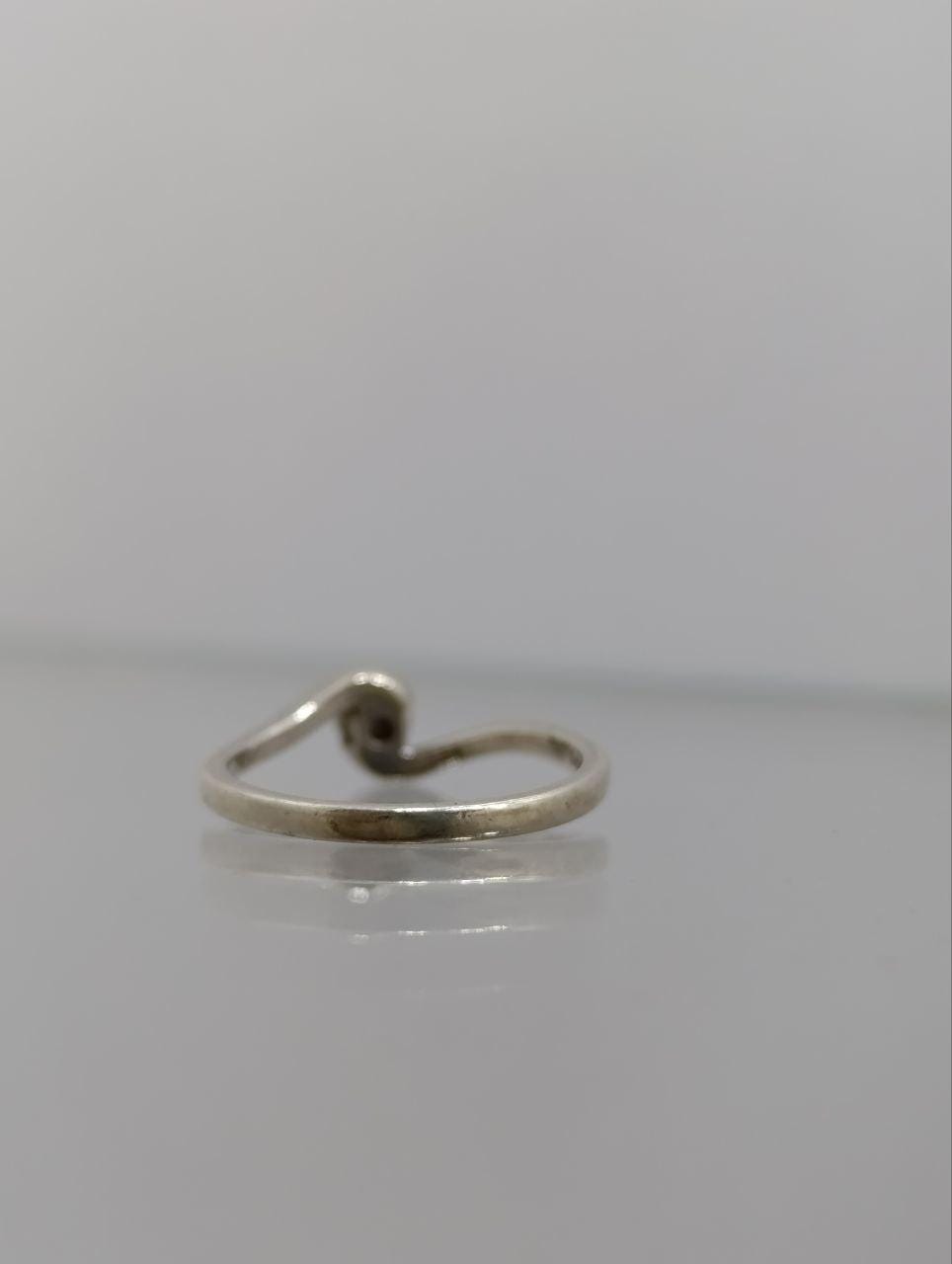 Vintage 9ct Yellow Gold Diamond Twist Ring - Art Deco Style
