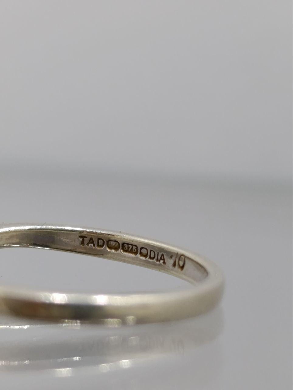 Vintage 9ct Yellow Gold Diamond Twist Ring - Art Deco Style