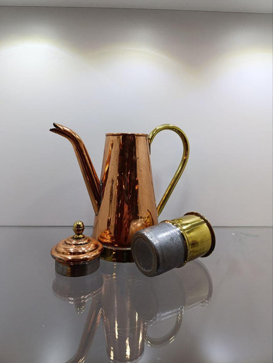 Vintage Brass & Copper Coffee Percolator - Made in Belgium
