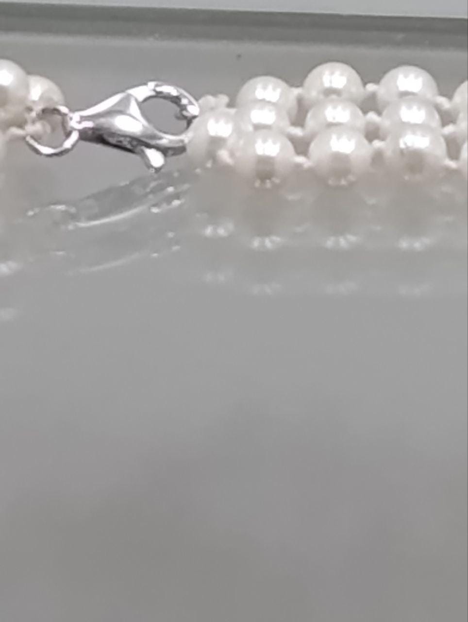 Stunning Graduated Pearl Necklace - 20 Inches - Okoya Pearls - White Gold Clasp