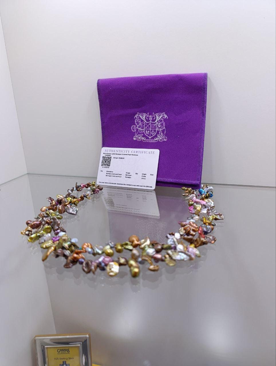 Gemporia Multi-Coloured Baroque Pearl Lariat Necklace - 36 Inches