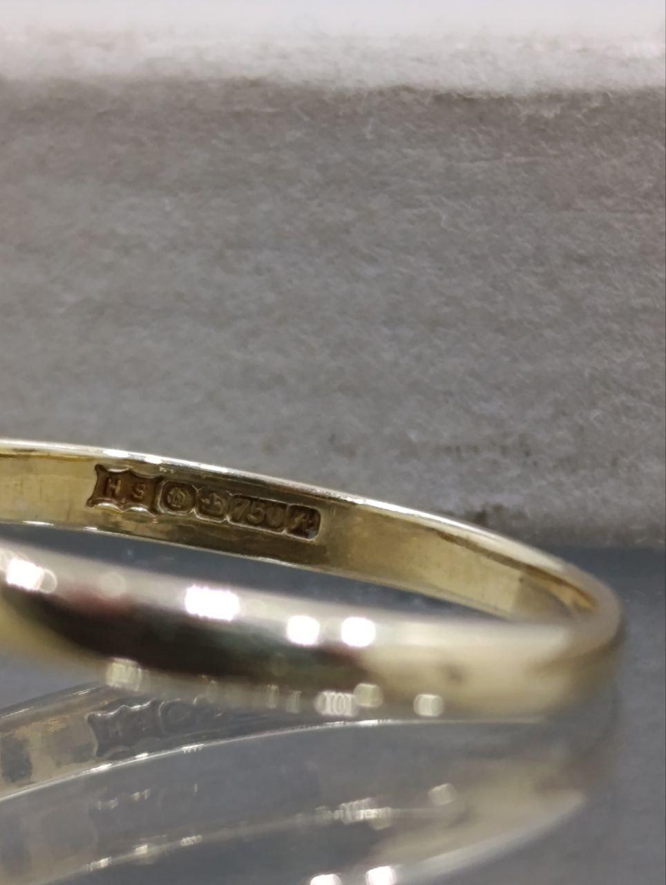 Vintage 18ct Gold Diamond Crossover Ring - Size N 1/2