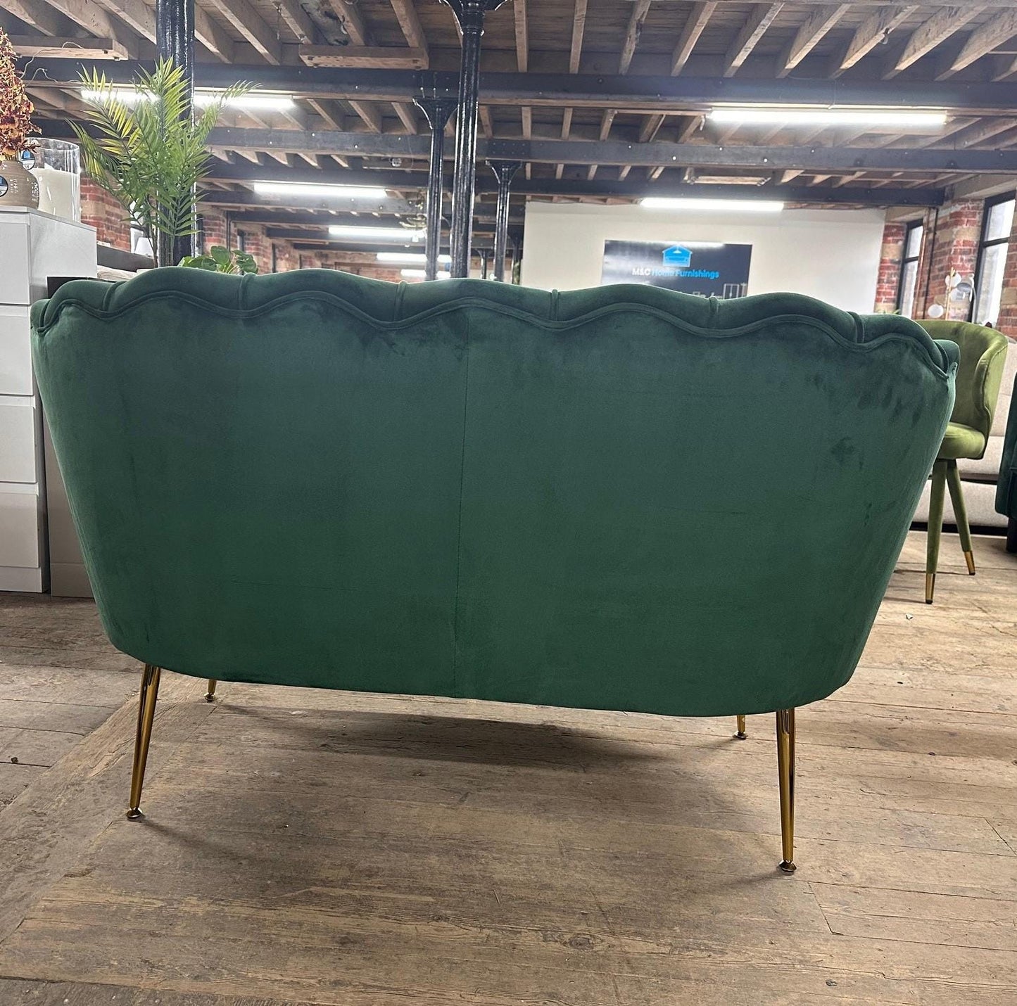 Mid Century Modern Style Velvet Love Seat - Stylish & Compact Design