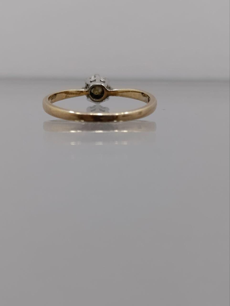 Vintage 9ct Gold Diamond Solitaire Ring - Size N