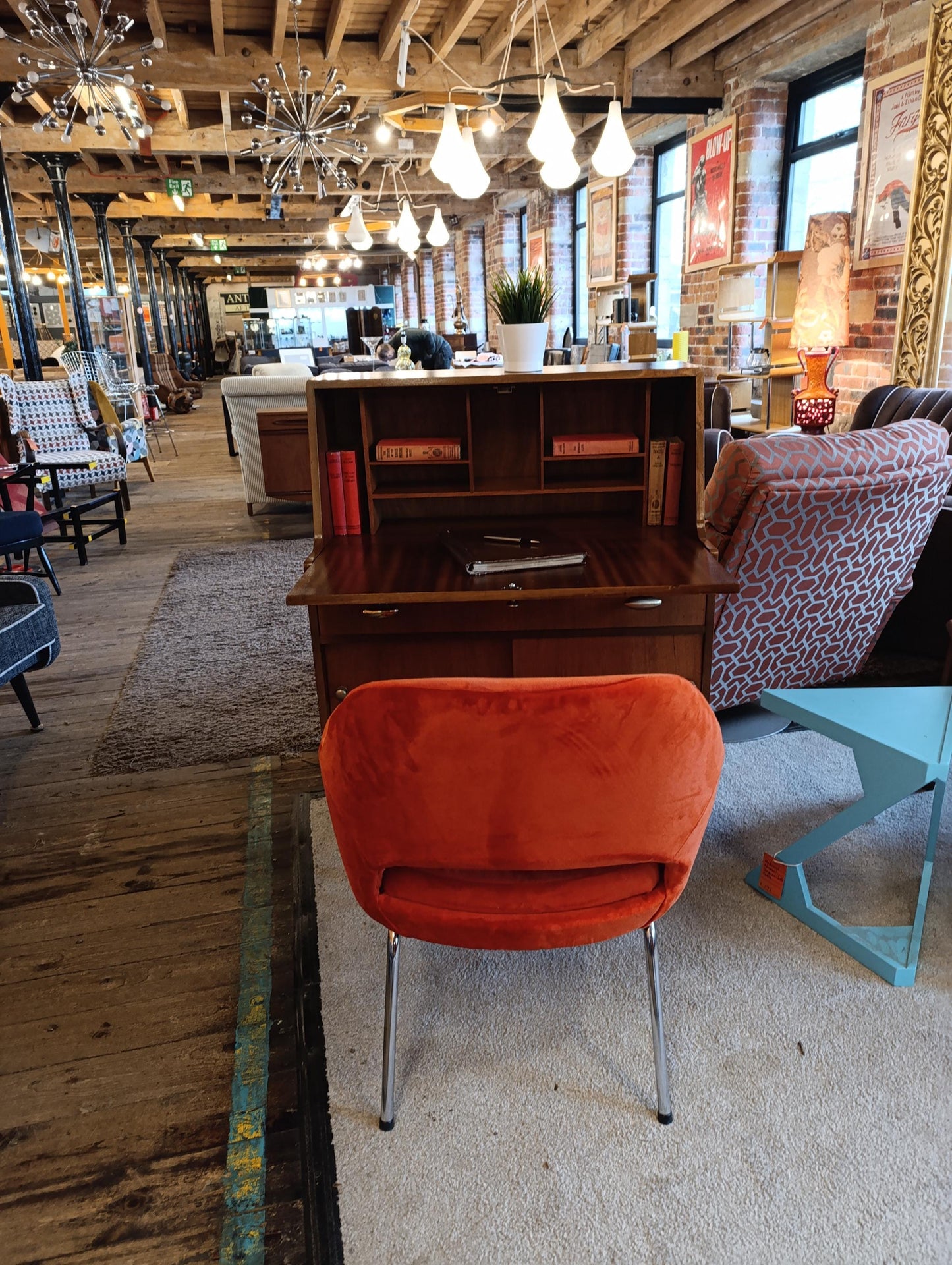 Mid-Century Teak Bureau - Compact & Functional - Danish Design