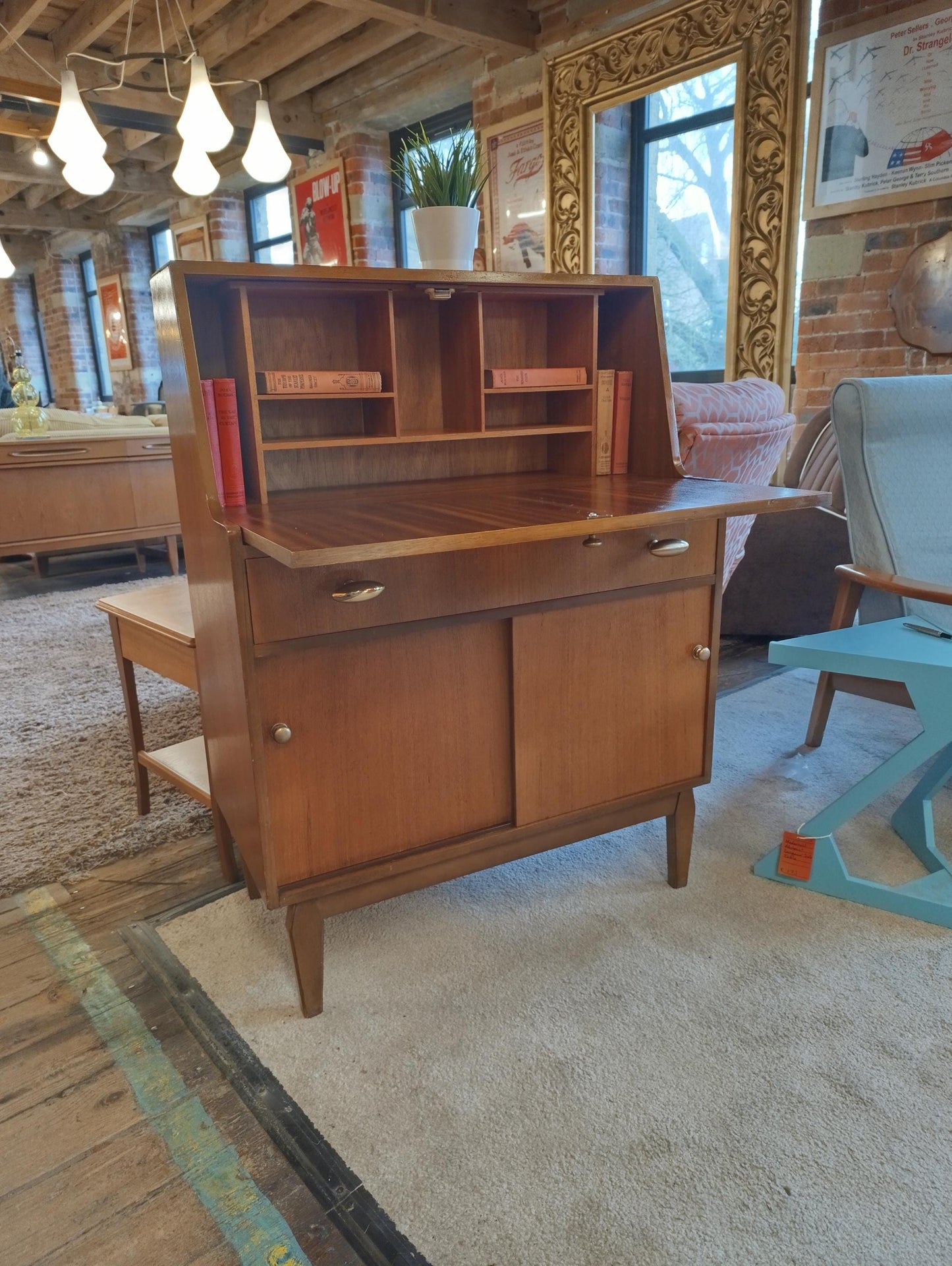 Mid-Century Teak Bureau - Compact & Functional - Danish Design