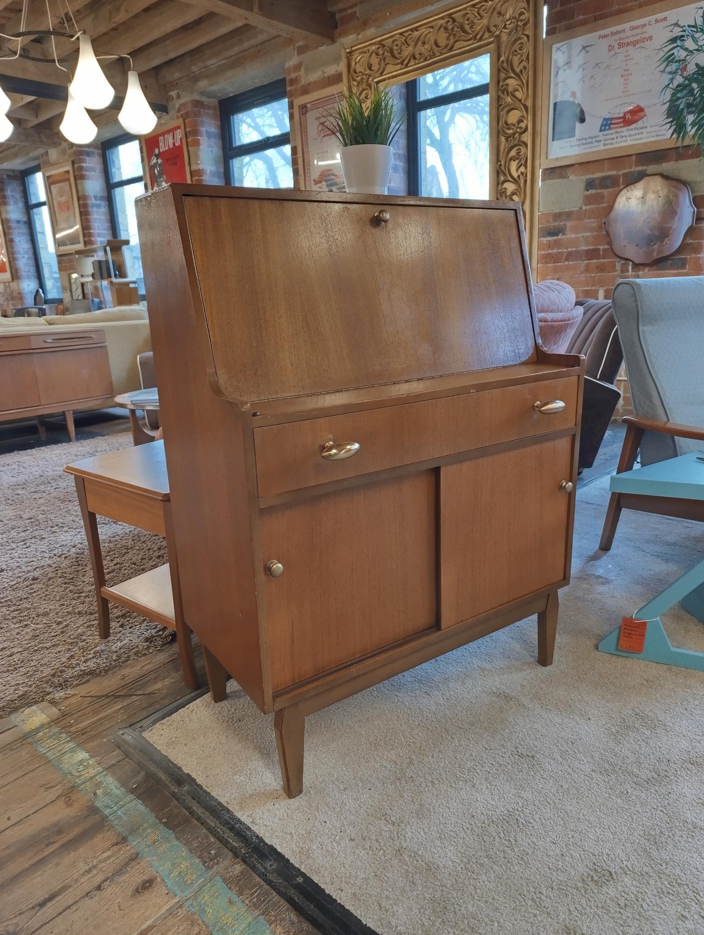 Mid-Century Teak Bureau - Compact & Functional - Danish Design