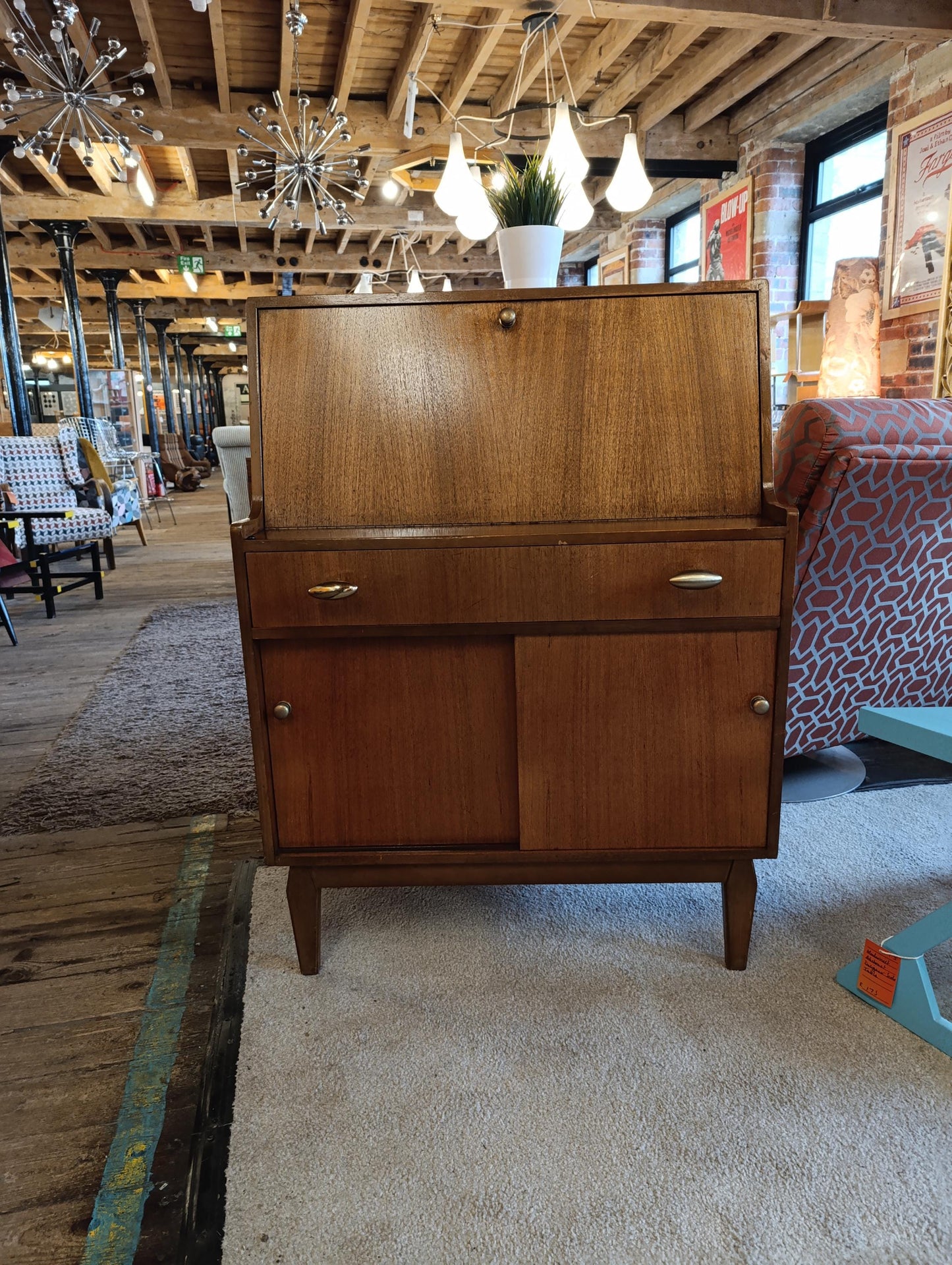 Mid-Century Teak Bureau - Compact & Functional - Danish Design