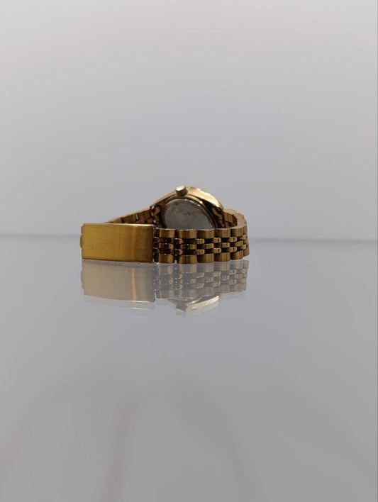 Sekonda Ladies' Rose Gold Plated Diamond Set Bracelet Watch