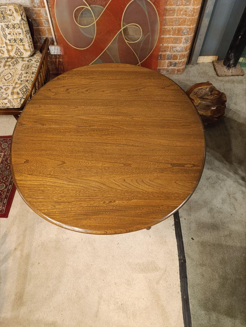 Vintage Ercol Chester Extending Pedestal Dining Table - Golden Dawn