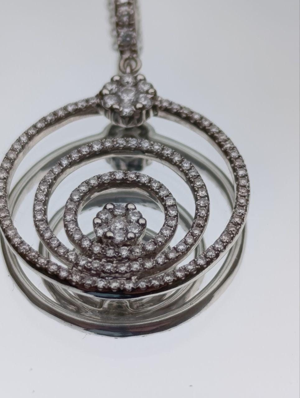 Chopard-Style Diamond Pendant Necklace - 18ct White Gold - 1.4ct Sparkle