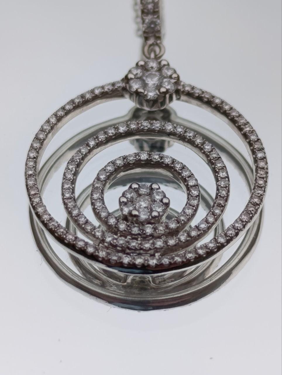 Chopard-Style Diamond Pendant Necklace - 18ct White Gold - 1.4ct Sparkle
