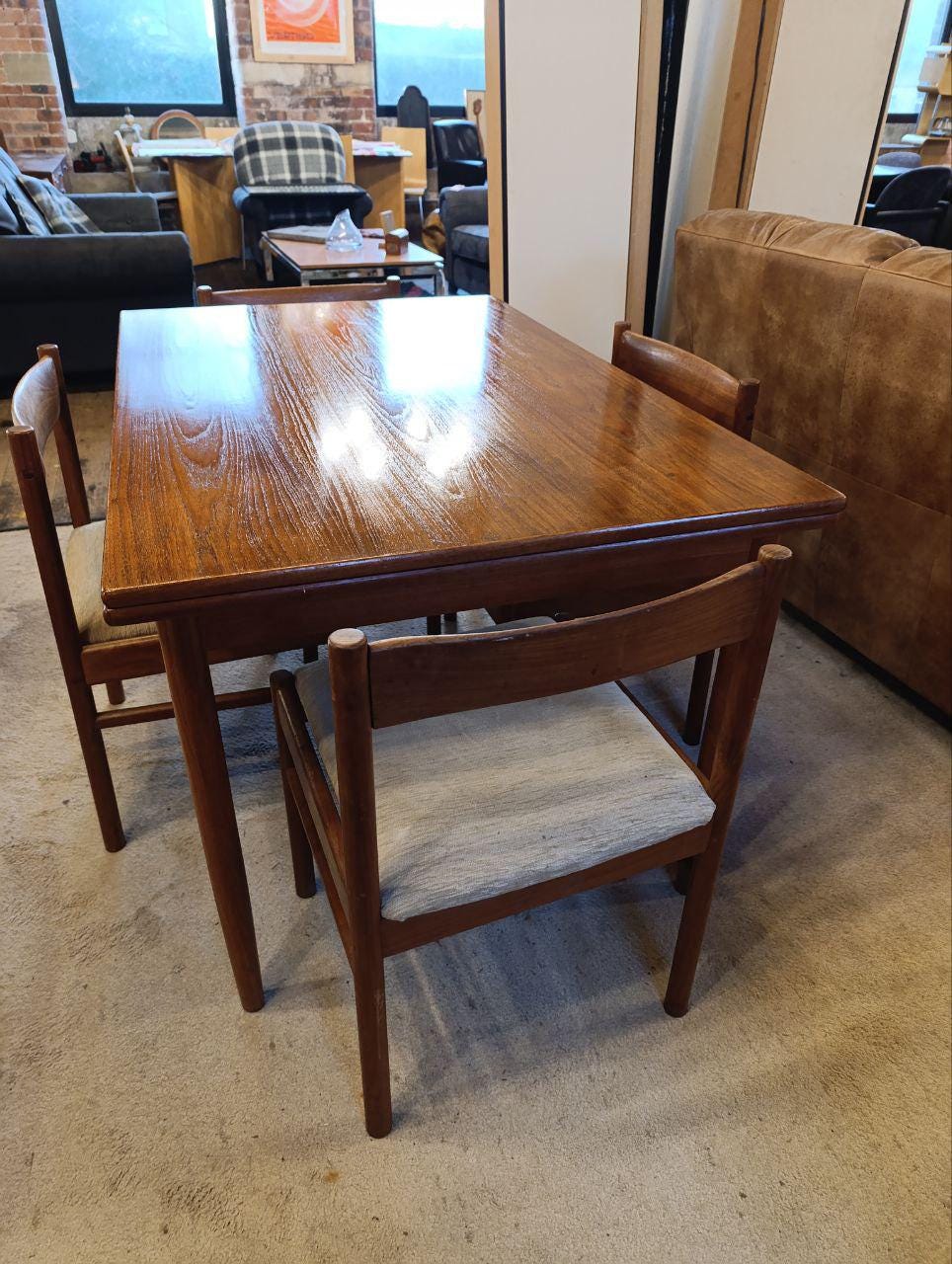 Kai Kristiansen Teak Dining Table & 4 Chairs - Mid-Century Modern